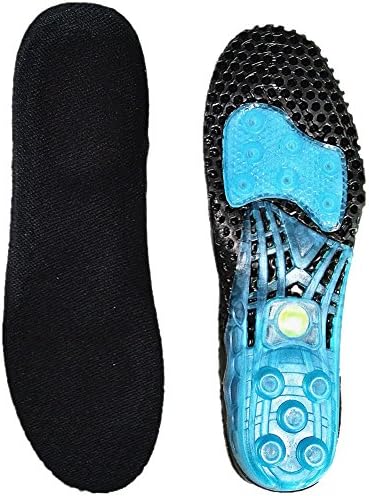 PAMIER Spring Loaded Insoles Sports Running Shoes Gel Insoles Shock Absorption Height Increase Pads(L)