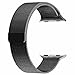 Apple Watch Band, BRG Fully Magnetic Closure Clasp Mesh Loop Milanese Stainless Steel iWatch Band Replacement Bracelet Strap for Apple Watch Series 1 Series 2 Sport & Edition 38mm - Black