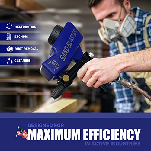 LE LEMATEC Sand Blaster Gun Kit for Air Compressor; Paint and Rust