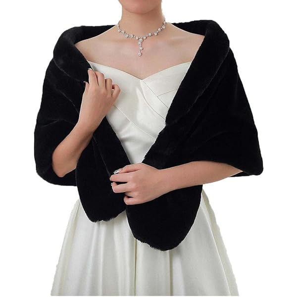 Jeweky - Chales De Piel Sintética Para Boda, Beige, Talla única