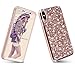Vofolen Case for iPhone X iPhone XS Case Glitter Bling Crystal Shiny Heavy Duty Protection Drop Impact Resistant Hybrid Protective Shell 2-Layer Soft Bumper Hard Cover for iPhone XS X 10 10S Champagne