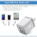USB Wall Charger, WITPRO Dual Port USB 2.1AMP Wall Charger Plug Power Adapter Charging Block Compatible with iPhone X/ 8/7/ 6 Plus SE 5S 5C, Samsung, Moto, Huawei, Android Phones (White) 3-Pack