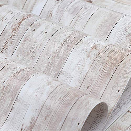 Abyssaly Wood Wallpaper 17.71" X 118" Self-Adhesive Removable 17.71 In