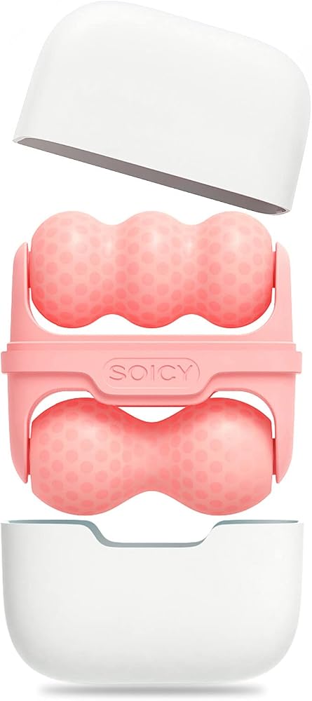 Ice Roller Double Ended, Ice Roller for Face & Eye Puffiness Relief, Ice Face Roller Massager for Migraine Pain, 2 in 1 Facia