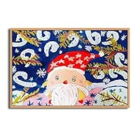Framed Canvas Wall Art Merry Christmas Canvas Prints Home Artwork Decoration for Living Room,Bedroom - 16x24 inches