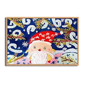 Framed Canvas Wall Art Merry Christmas Canvas Prints Home Artwork Decoration for Living Room,Bedroom - 16x24 inches