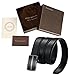 Sanxiner Men's Genuine Leather Ratchet Belt with Automatic Buckle Black Long 52