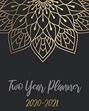 2020-2021 Two Year Planner: Black Mandala, 24 Months Planner Calendar January 2020 to December 2021 by Dora Blossom
