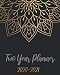 2020-2021 Two Year Planner: Black Mandala, 24 Months Planner Calendar January 2020 to December 2021 by Dora Blossom