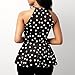 2018 New Women's Casual Dot Print Ruffles Chiffon Blouse Sleeveless O-Neck Tops by E-Scenery