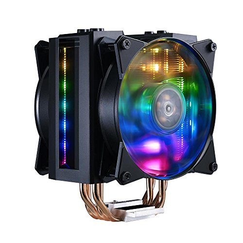 Cooler Master MasterAir MA410M Sistema di Raffreddamento CPU - Effetto Ologramma ARGB, 4 Tubi di Calore CDC 2.0 con Rilevamento Termico, Air Glide Armor e Ventole Push-Pull - 5 Anni di Garanzia