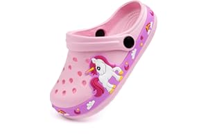 Miamooi Toddler Girls Boys Clogs Cute Cartoon Garden Water Clogs Little Kid Non-Slip Slides Indoor Outdoor Waterproof Beach Sandals Slip-on Beach Pool Shower Slippers Water Shoes