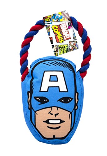 Marvel Comics for Pets Captain America Rope Pull Toy for Dogs | Fun and Adorable Super Hero Toys for All Dogs and Puppies | Officially Licensed Product of Marvel Comics for Pets