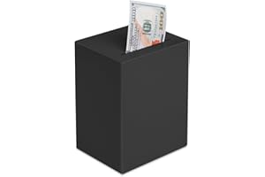 EIENHOSHI Unbreakable Piggy Bank for Adults, Must Break to Open Disposable Money Bank, Forced Savings Box with Sturdy Design, Cash Saving Container for Adults, Black