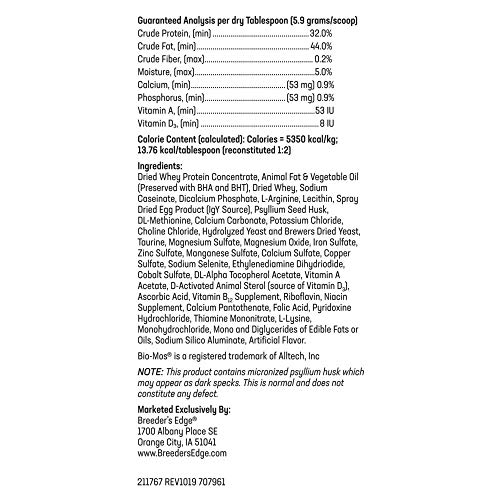 Breeder's Edge Foster Care Feline Powdered Milk Replacer for