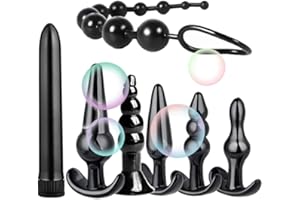 Small Couple Gift, Home Hip Training Tool, A Set of Seven Black Silicone Training Massage Accessories