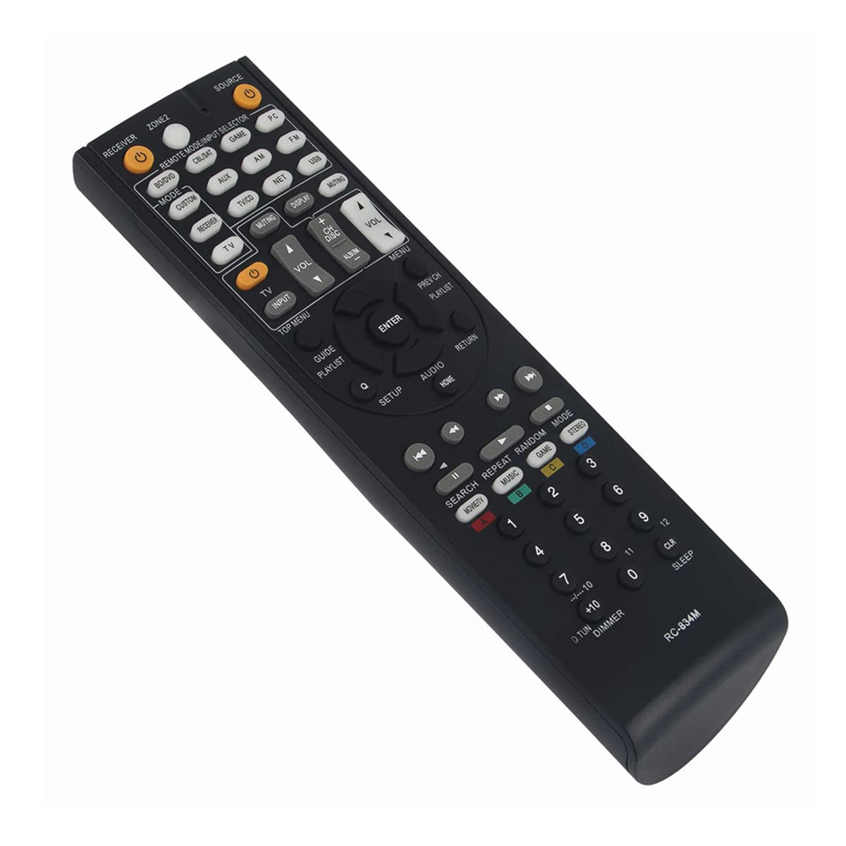 VINABTY RC-834M Replace Remote Control Fit for Onkyo AV Receiver HT-R758 HT-S7500 HT-R791 HT-RC440 TX-NR414 HT-S6500 HT-RC460 TX-NR515