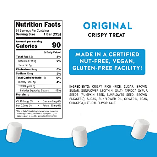 Blake’s Seed Based Crispy Treats Original (24 Count), Vegan, Gluten Free, Nut Free & Dairy