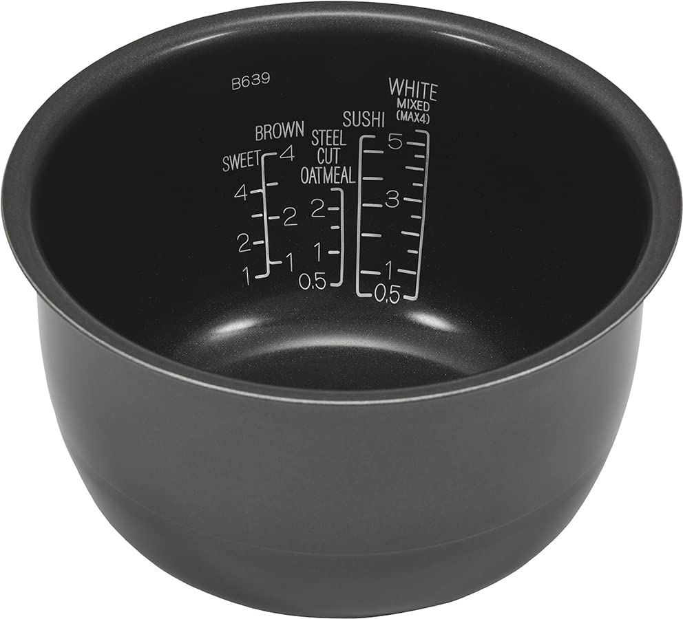 Zojirushi NW-QAC10 5.5-Cup Capacity Flat-Top Induction Cooker and Warmer with Custom Cooking Pan, Double Non-Stick Coating for Easy Clean-Up (Black)