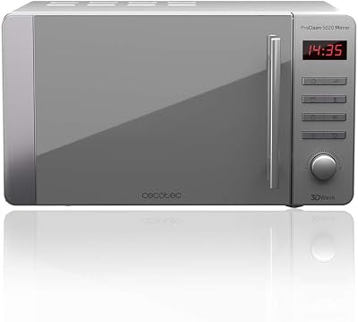 Forno a Microonde ProClean 5020, 700 W, 20 L, rivestimento Ready2Clean, tecnologia 3DWave, design effetto specchio, manico in acciaio inossidabile, 8 programmi, specchio inossidabile