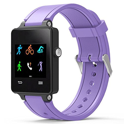 QGHXO Band for Garmin Vivoactive, Soft Silicone Replacement Watch Band for Garmin Vivoactive/Vivoactive Acetate (No Tracker, Replacement Bands Only) - Thumbnail 2