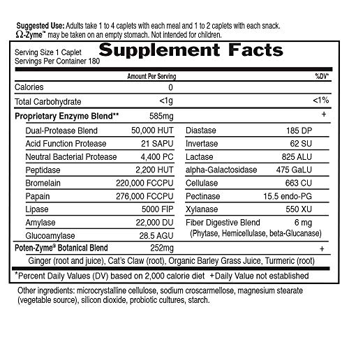 Garden of Life 20 Vegetarian Digestive Enzymes with Papain, Bromelain, Lipase & Organic Barley