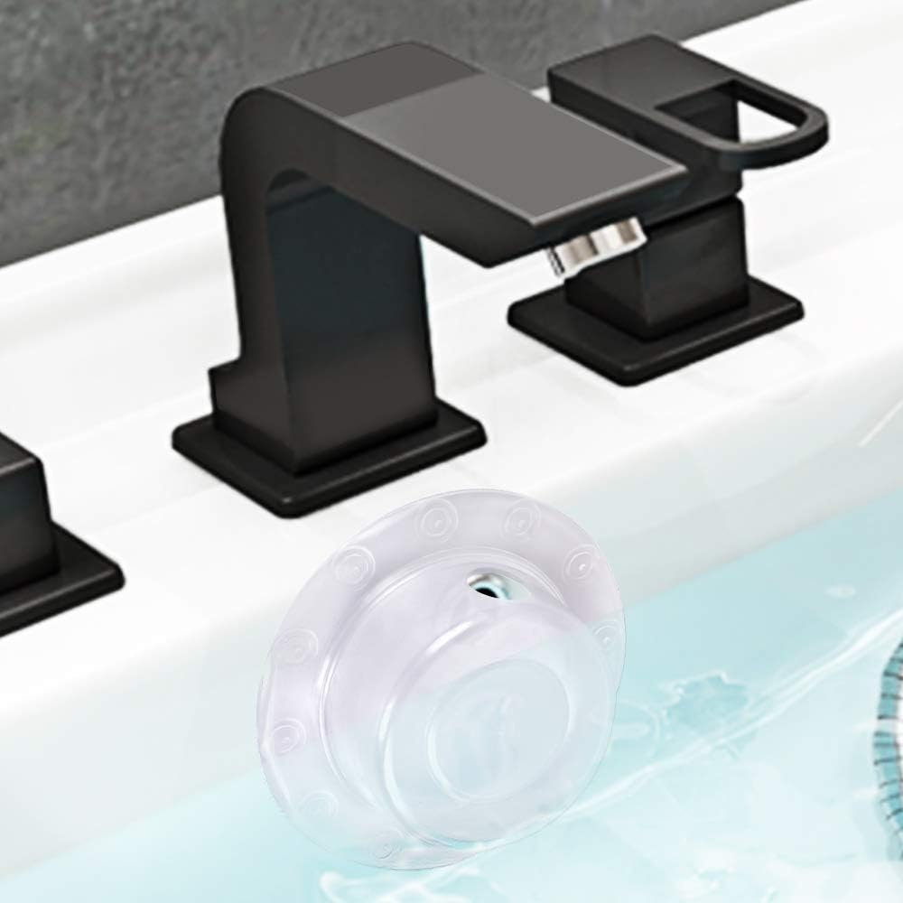 Ostrichy Bathtub Drain Cover, Bathtub Overflow Drain Cover, Silicone Bathtub Stopper, Overflow Drain Cover Increase Bathtub Extra 4" Water Levels, Overflow Drain Cover Bathtub with 12 Suction Cups