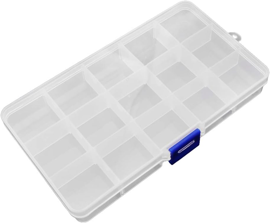 Ruzida 3pcs 15 Grids Guitar Pick Storage Box Thumb Finger Paddles Plectrum Container Guitarist Music Lovers Gifts