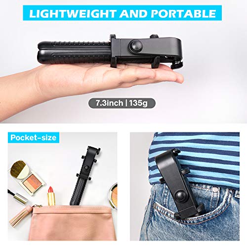 UBeesize Selfie Stick Tripod, Extendable and Portable Monopod with Wireless Remote Shutter, GoPro Adapter, Compatible with iPhone and Android Phone, Lightweight Camera, GoPro