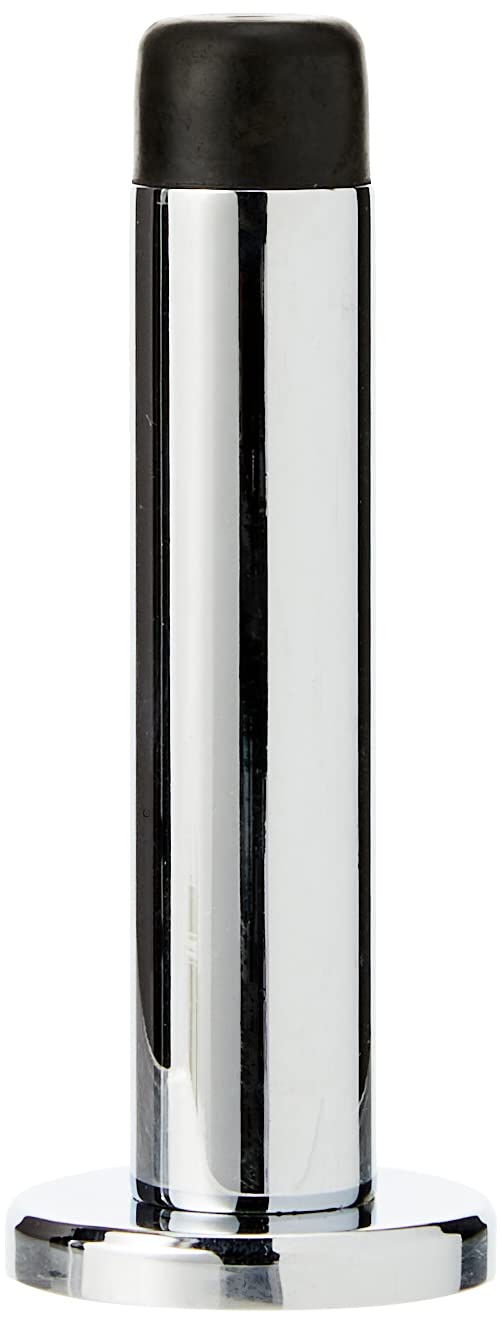 Carlisle Brass AA23CP Cylinder Door Stop with Rose 76mm Chrome, Silver