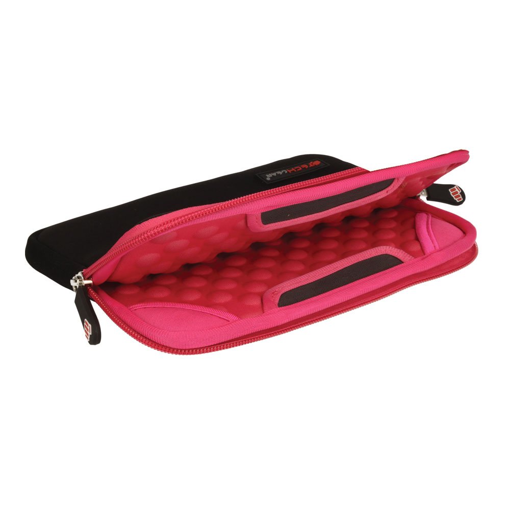 TECHGEAR [Sentinel Pro Sleeve 7] Slim Neoprene Zippered Case with Anti-Shock Bubble Interior for Samsung Galaxy Tab A 7", Tab 3 7.0, Tab 4 7.0, Acer Iconia 7" - Pink