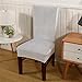 Colorxy Velvet Spandex Chair Covers for Dining Room Set of 4, Soft Stretch Chair Protectors Slipcovers, Removable and Washable, Light Grey