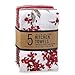 Cherry Blossom 5-Pack Kitchen Towel Set in Red/White | Each Towel Measures 16