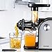 Aicok Slow Masticating juicer, Cold Press Juice Extractor, Stainless Steel, Quiet Motor, High Nutrient Fruit and Vegetable Juice, Black