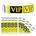 Goldistock Event Wristbands VIP Deluxe Neon Yellow 500 Count | ¾” Arm Bands | Paper-Like Party Armbands | Wrist Bands