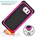 Tekcoo for Galaxy S6 Case, [Tmajor Series] [Hot Pink/Black] Shock Absorbing Hybrid Rubber Plastic Impact Defender Rugged Slim Hard Case Cover Shell for Samsung Galaxy S6 S VI G9200 GS6 All Carriers