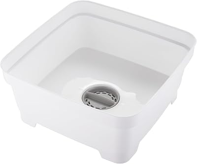 Minky 11L Washing Up Bowl with Plug & Strainer White UK Made