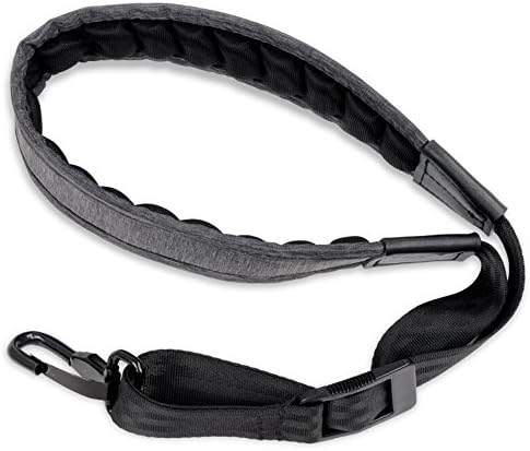 EaseIcon Luxury Fashion Cushion-Pad Sax Neck Strap [Extra Comfortable Design] Adjustable Hook Harness Belt - Ideal for Alto, Tenor, Baritone, Soprano Saxophones (Gray)