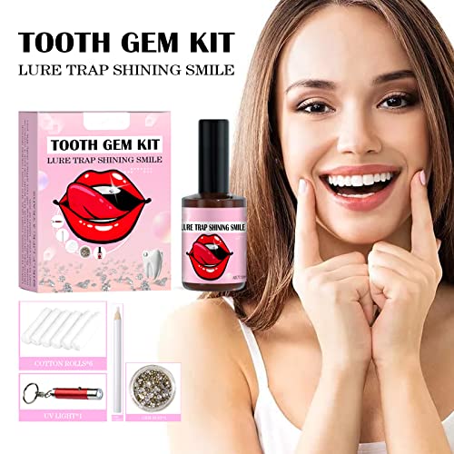 DIY Tooth Gem Kit with Curing Light and Glue Professional, Teeth