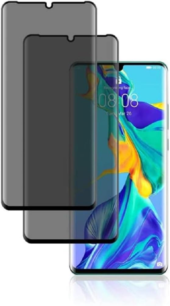 [2 Pack] Privacy Screen Protector Compatible with Huawei P30 Pro, Privacy Tempered Glass Screen Protector Anti-Peep Full Coverage Anti Spy Tempered Glass Film Privacy Protector