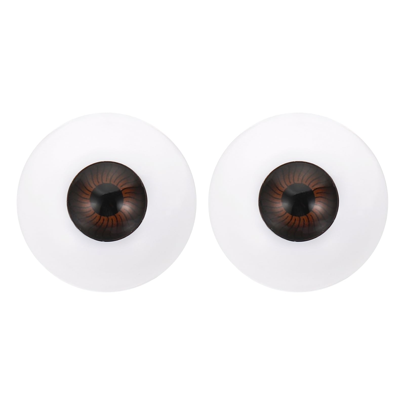 PATIKIL 30mm Safety Eyes,1 Pair Realistic Acrylic Eyes Plastic Half Eyeballs for Masks Halloween Props Art Craft, Dark Brown