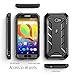 Alcatel A30 Rugged Case, Poetic Revolution [360 Degree Protection] Full-Body Rugged Heavy Duty Case with [Built-in-Screen Protector] for Alcatel A30 Smartphone (NOT Fit Alcatel A30 Plus) Black