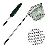XUNMA Fishing Landing Net with Telescoping Pole Handle,67 Inch