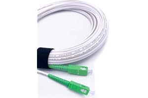 Elfcam® - 20m/65.62ft Fiber Optic Cable SCA to SCA Simplex Singlemode 9/125μm LSZH, Compatible with FTTH Cables, Rogers, Bell