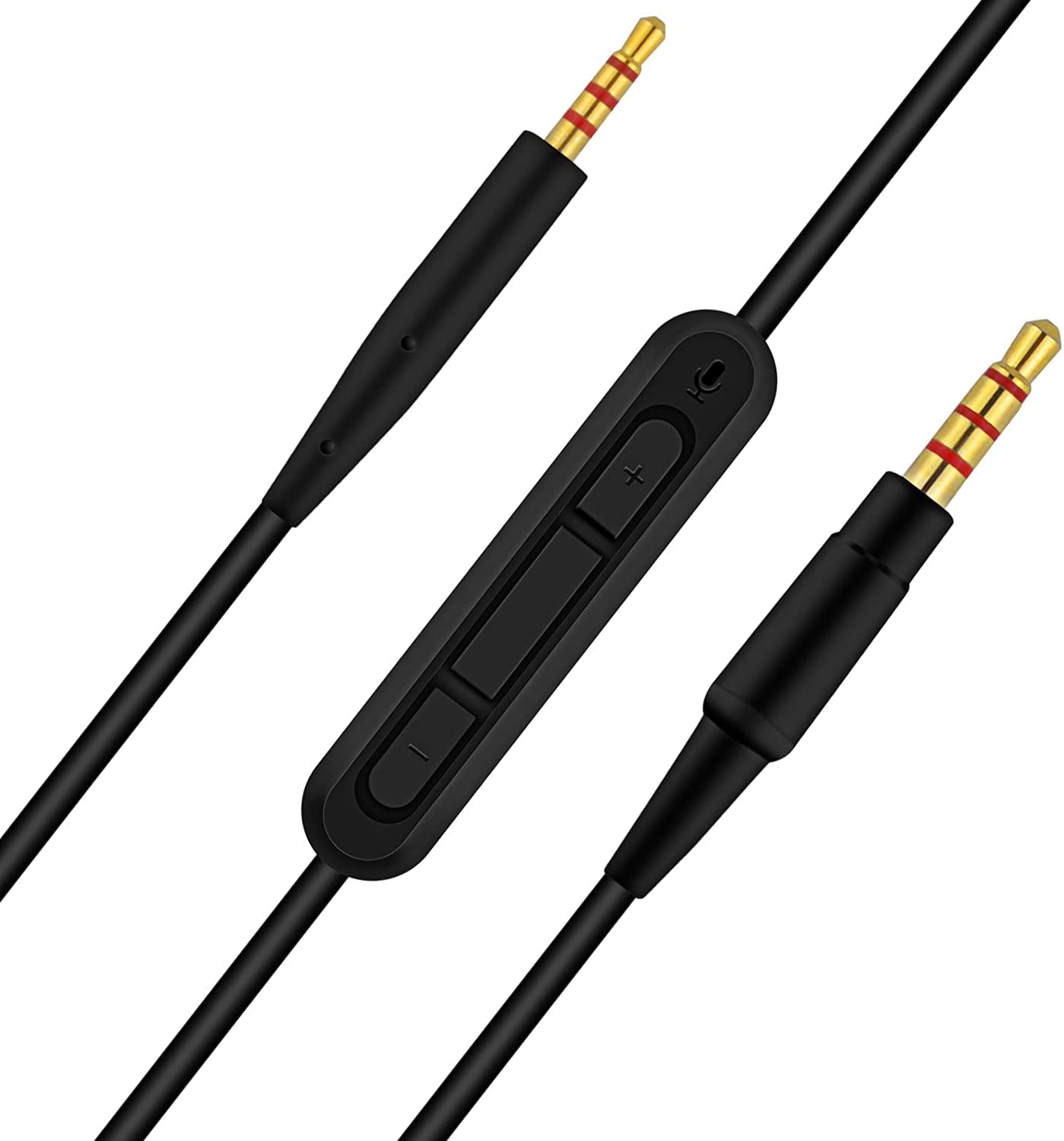 Toxaoii Replacement QC45 Cable Headphone Cord Aux Cable Wire Compatible with Bose Quietcomfort 35 QC25 QC35 QC45 OE2i Soundlink SoundTrue NC700 Headphones(Black with Mic)