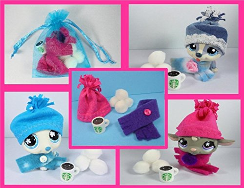 LPS Accessories Clothes Starbucks Littlest Pet Shop Hat Scarf Starbucks Hot Chocolate Snowballs; NO Pet included