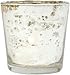 Luna Bazaar Vintage Mercury Glass Decorative Vase or Candle Holder for Tea Lights or Votive Candles (2.5-Inch, Lila Design, Silver, Set of 6) - Wedding Centerpiece, Party and Home Decorations