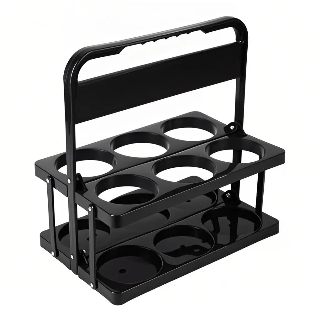 Bodaon 6 Cup Drink Carrier with Handle, Plastic Cup