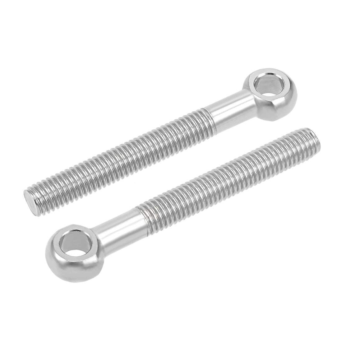 sourcing map M10 x 80mm 304 Stainless Steel Machine Shoulder Lift Eye Bolt Rigging 10pcs