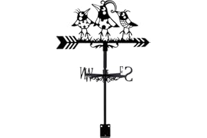 SUPERDANT Cartoon Bird Weathervane Animal Metal Weather Vane Decorative Black Wind Vanes for Yard Wind Direction Roof Mount Signs for Outside Garden Farm Backyard Gazebo Barn Patio Shed Art Decor